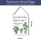 Xiolcxdr Inspirational Classroom Office Decor Growth Mindset Mental Sign First Day of College Teacher's Day Inspirational Cheer Up Gifts for Women Men Teachers Plant Lovers Classroom Wall Art Decor