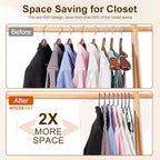 HOUSE DAY Black Plastic Hangers 60 Pack & Medium Mesh Laundry Bags 3 Pack - Space-Saving & Non-Slip Clothes Hangers with Hooks + Delicates Wash Bags Pefect for Closet Storage and Organization