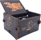Youtang Beauty and The Beast Music Box Hand Crank Musical Box Carved Wooden,Play (Beauty and The Beast Theme, Black)