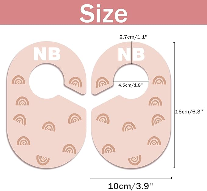 Baby Closet Dividers, Durable Plastic Baby Clothes Organizers for Nursery Closet, Double-Sided Dividers for Newborn to Toddler, Clothes Organizer by Size & Age (16-Pack)