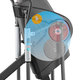 3G Cardio Elite EM X Elliptical Trainer Machine with 18”- 23” Adjustable Stride, Small Space Saving 49.2” Footprint, FreeSync™ FTMS Smart HD Connectivity, 350LB Max Weight, 5 Year Parts Warranty.