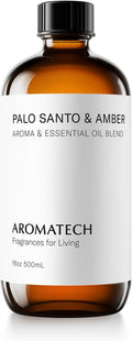AromaTech Palo Santo & Amber Premium Aroma Oil – Grounding & Inspiring Home Fragrance with Notes of Clary Sage & Lavandin for Scent Diffusers, Cold-Air and UltraSonic Scent Machines (500 mL)