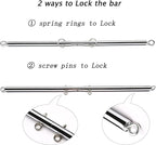2pcs Silver Portable Restore Spreader Bar, Exercise Guide Pilates Sports Aid Training Fitness Gear, Home Yoga Gym Kit with Fur Flocking Storage Bag