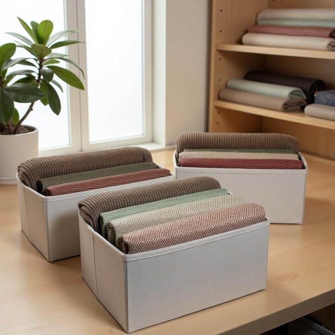 7 Pcs PLIIO Large Filers, Foldable Clothes Organizer, Space-Saving Closet and Suitcase solution, Wrinkle-Free Storage Solution for Home and Travel, Wardrobe Organizer and Clothes Folder