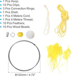 PATIKIL DIY Dream Catcher Kit, Making Dream Catcher Supplies Wall Hanging Handmade Dream Catcher Kits for Beginner Style 3, Yellow
