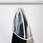 Zilink Clear Shoulder Covers for Clothes (Set of 15) Breathable Clothes Dust Cover Protectors with 2" Gusset for Suit, Coats, Jackets