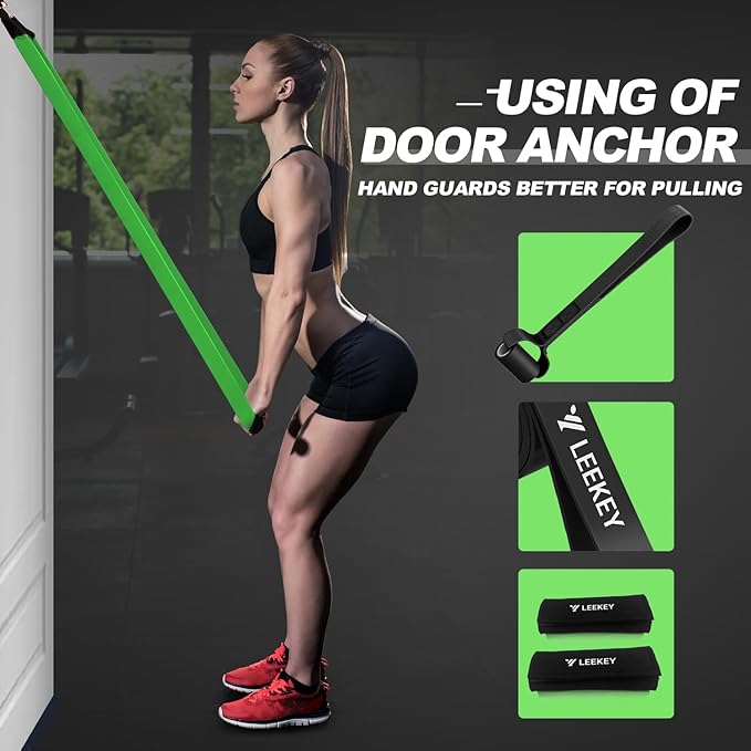 LEEKEY Resistance Bands, Exercise Bands,Pull Up Assist Bands - Bands for Working Out,Band for Men and Women Fitness Training, Physical Therapy,Home Workouts