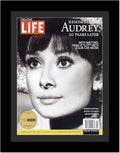Creative Picture Frames 8.5 x 10.87 Magazine Frame with Full-Strength Glass, Holds Up To A 1/4" Thick Media with Installed Hangers for Easy Mounting, 11x14 Manhattan Black Frame with Black Mat