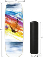 Balance Board Surf Trainer with Adjustable Stoppers - 2 Different Distance Options Balance Board for Surfing, Snowboarding, Skiing, Skateboarding, 300lbs Capacity