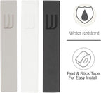 A&S Mezuzot Modern Concrete Mezuzah Case with Scroll, Easy Peel and Stick Mezuza (White+ Engraved Shin, 5 Inches)