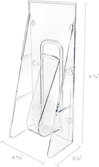 Deflecto Stand Tall Stand-Tall Wall Leaflet Holder, Wall Mount Display, Break-Resistant Pocket, Clear, 4-9/16"W x 11-3/4"H x 2-3/4"D (55601)