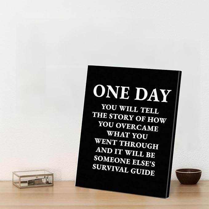 Inspirational Quotes Wall Art Decor, Black Office Decor for Men, Motivational Success Canvas Painting Positive Affirmations Posters Artwork for Home Office (11.5 X 15 Inches, Framed)