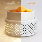 VICTORIA AROMA Ceramic Wax Melt Warmer - LED Night Light Candle Wax Warmer for Scented Wax, Electric Fragrance Wax Melter for Home, Office, Bedroom Decor, and Gifts