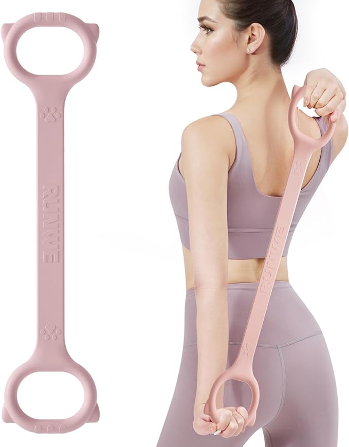 Figure 8 Workout Resistance Band - 3 Elasticities Optional 20 30 40lb, Thicker Durable Arm Back Shoulder Exercise Elastic Rope Yoga Straps Pilates Flexbands, Physical Therapy Stretch Bands