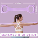 Figure 8 Fitness Resistance Band with Handles, Arm & Back Training Elastic Rope for Pure Barre Workout, Chest, Shoulder Stretching Exercise Equipment for Yoga, Pilates & Physical Therapy.