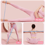 2 Pack Figure 8 Resistance Bands with Handles, Silicone Exercise Bands for Arm, Back, Chest, Shoulder, 15 & 25LB Set