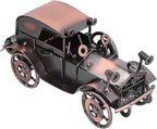 Vintage Car Model Metal Bronze Classic Exquisite Home Decorative Handicraft Ornament, Antique Car Decor for Living Room Office Shelf, Retro Toy Collectible Gift for Car