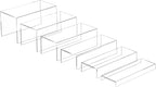 Sezanrpt Rectangular Acrylic Display Risers 6pcs, Clear Display Storage Stands, Acrylic Display for Funko Pop Figure, Desserts, Cupcake, Toys, Collectibles, Merchandises- 12-1'', 2'', 3'', 4'', 5'', 6''
