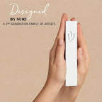 Mezuzah SURI for Door – 5 Inch White Concrete Mezuzah Case with Printed Scroll, Self-Stick Jewish Entry Design, Fits a 4 Inch Scroll, Gift Box Included