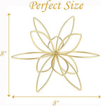 8" Gold Decorative Sphere, Metal Floral Tabletop Sculpture, Abstract Tabletop Decorative Ball for Home Metal Sphere Decor