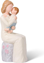 Grandmother and Baby Figurines, Hand-Painted Sculpted Statue, Sentimental Keepsake for First Time Nana or Great Grandmother, Emotional Home Decor Present