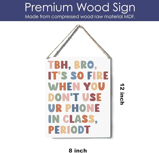 Xiolcxdr Funny Classroom Wall Art Decor Teacher's Day Gifts for Women Man Teacher First Day of College Daycare Gift Math English Science Music History Class Rules Prints Wall Sign
