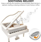 Musiin Grand Piano Music Box Desktop Ornament — Open the lid and a beautiful melody immediately plays, creating a warm and peaceful atmosphere to relax your mind.
