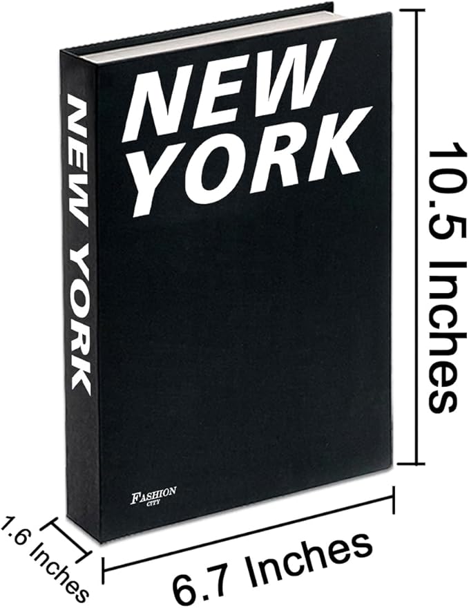 Decorative Books for Home Coffee Table Decor with Stylish Bookshelf and Office Living Room Black and White Fake Books for Decoration Faux Stack Book (Set of 3)