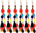 6Pcs Handcrafted Decorative Tassels for DIY Craft Home Décor Handmade Tassels Orange