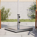 Stainless Steel Concrete Filled Umbrella Base, 61.7 lb Square Parasol Stand with Tightening Knob, Fits 1.3", 1.5", 1.9" Poles, 3 Adaptors Included