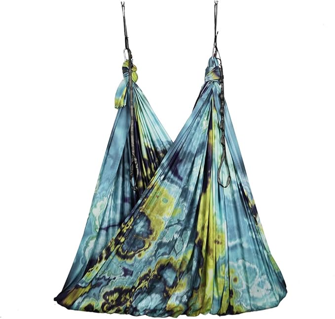 Aerial Yoga Hammock Aerial Pilates Silk Yoga Swing Set Inversion Equipment include daisy Chain, Pose Guide 5.5 yards