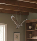 Regal Art & Gift Flying Bird Hanging Metal Mobile - Decorative Outdoor Wind Motion Sculpture for Patio, Porch & Garden Décor - Owl