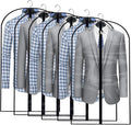 Clear Garment Bags for Hanging Clothes Travel (Set of 6) Suit Bags for Closet Storage Clothes Storage Bags Closet Cover for Open Closet with Zipper for Coats, Jackets, Shirts