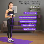 Premium 6 Tube Resistance Band – Powerful, Visible Results with Safe Low-Impact Design | Multifunction Pedal Resistance Band | Home Gym Equipment for Women | 30-Day Support