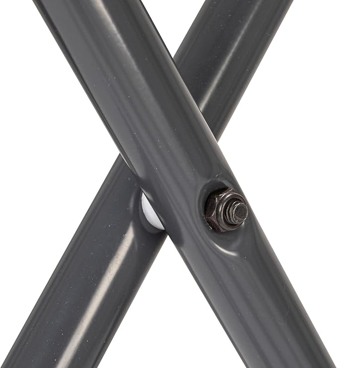 Household Essentials Luggage Rack, Grey Frame with Black Straps