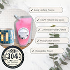 304CandleCo Large Squeeze Soy Wax Melt - 50 SCENTS! - Highly Fragrant & Hand-Crafted - Easy Mix & Match - American Made - Perfect for Wax Warmers (3oz, Iced Vanilla Woodlands)