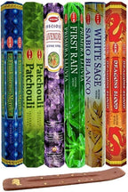 HEM Assorted Hexa Incense Sticks – Pack of 6 Fragrance Sticks (Each Tube Contains 20 Sticks) – Long-Lasting Aromatherapy for Meditation, Relaxation, Yoga, and Home Fragrance