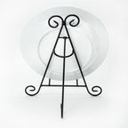 HUJI Sturdy Iron Display Stand Holder for Home Kitchen Decoration Platters, Pictures, Frames and Books. (3, 9")