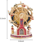 LOVE FOR YOU Gift Wrapped Music Box Bear Ferris Wheel Musical Decoration for Girls and Kids Sister Son Daughter Mom Granddaughter Grandma Niece Women Christmas Birthday Presents Gifts