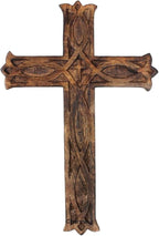 CHARMING BHARATCRAFTS Handmade Wooden Wall Cross For Church And Home Room Décor | 10" Long (Mango Wood)