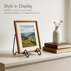 Artliving (4 Pack Black Display Stand Easel Iron Bowl Stands for Display Medium Deep Bowls, Platters and Deep Dishes