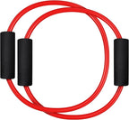 Barre Double Tube Red Resistance Band Exercise Tubes for Home Pilates Barre Workout