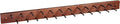 Spectrum Diversified Wooden Closet Wall Mount Storage Rack, 24 Peg Tie, Belt, Scarf and Jewelry Organizer One Coffee