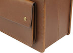 HofferRuffer Magazine Basket Holder, Foldable Magazine Rack, Document File Holder Organizer, File Folder, Newspaper Storage Bin Organizer for Home or Office (Brown)
