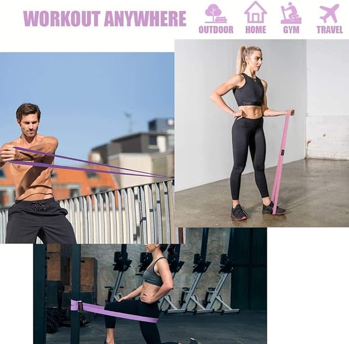 Long Resistance Bands, Fabric Resistance Bands Stretch Bands for Exercise Bands Resistance Bands Set Elastic Resistance Bands for Working Out Women Resistance Bands for Physical Therapy