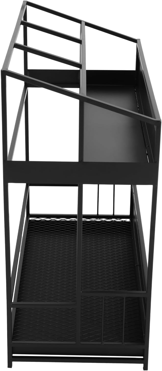 Commercial Metal Umbrella Stand Rack – Heavy Duty Free Standing Organizer with Removable Drip Tray, Entrance Umbrella Organizer for Entryway Home Office Hotel, 26.8x12.6x27.6in (Black)