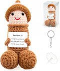 Positive Crochet Stuffed Animals,Emotional Support Plushies,Funny Things Weird Stuff Dolls Presents for Men Boyfriend Husband