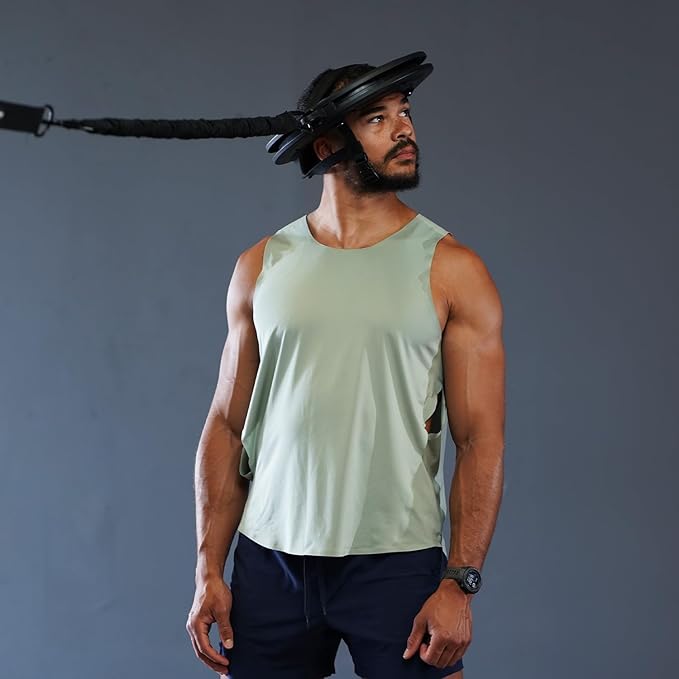 Iron Neck Resistance Band, Durable Exercise Band with Steel Carabiners for Neck Training, Strength Workouts, Stretching, and Rehab