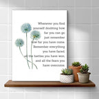 Motivational Quotes Wall Art Decor, Inspirational Graduation Decor Gift, Positive Canvas Posters Painting Artwork for Office Classroom Bedroom Home Decorations (11.5 X 15 Inches, Framed)
