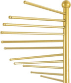 Floor Standing Scarves Organizer Scarf Stand Floor Standing Scarf Rack Scarf Hanger Floor Scarves Display Stand Freestanding 31.5Inch (gold)